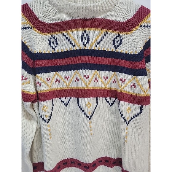 Vtg Youngbloods Fair Isle Ski Sweater Virgin Acrylic Knit Pullover Sz M - Picture 3 of 13